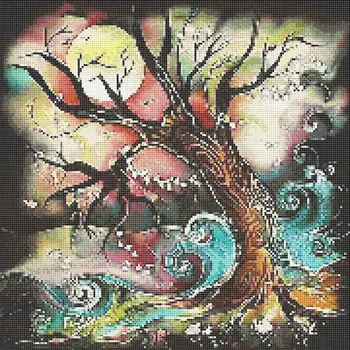 

Diamond-Painting Full Drill 5D Sets Cross Stitch Impression Tree Kits Art Embroidery Handmade Kit