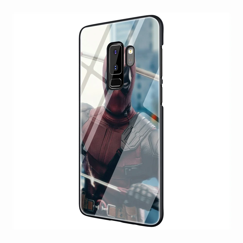 EWAU крутой Дэдпул из Вселенной Марвел закаленное Стекло Телефон чехол для Galaxy S7 edge S8 9 10 Plus, Note 8, 9, 10, A10 20 30 40 50 60 70 - Цвет: G2