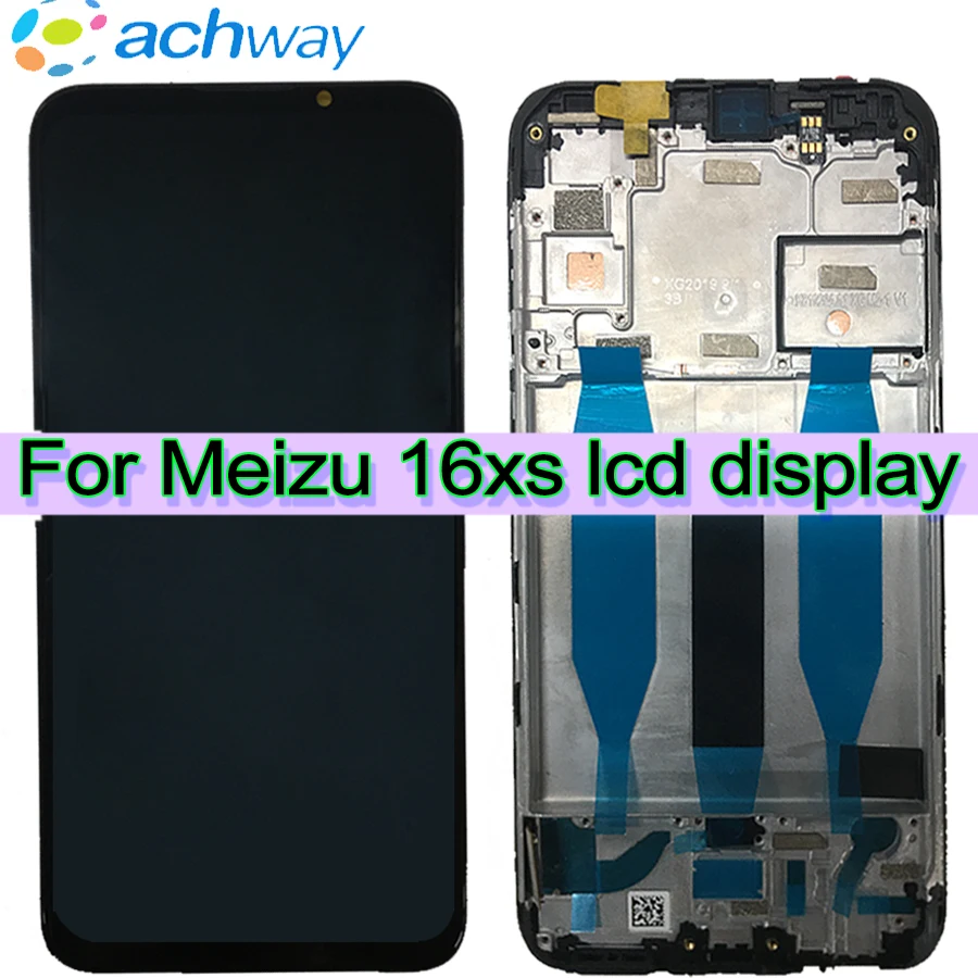 

Tested LCD For Meizu 16xs LCD screen Display+Touch panel Digitizer 6.2" with frame For Meizu 16xs LCD Display Black/White