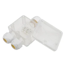 Uxcell Водонепроницаемый IP68 открытый Электрический 3 способа PG9 кабельный ввод электрическая распределительная коробка 110x72x36 мм с клеммной полосой