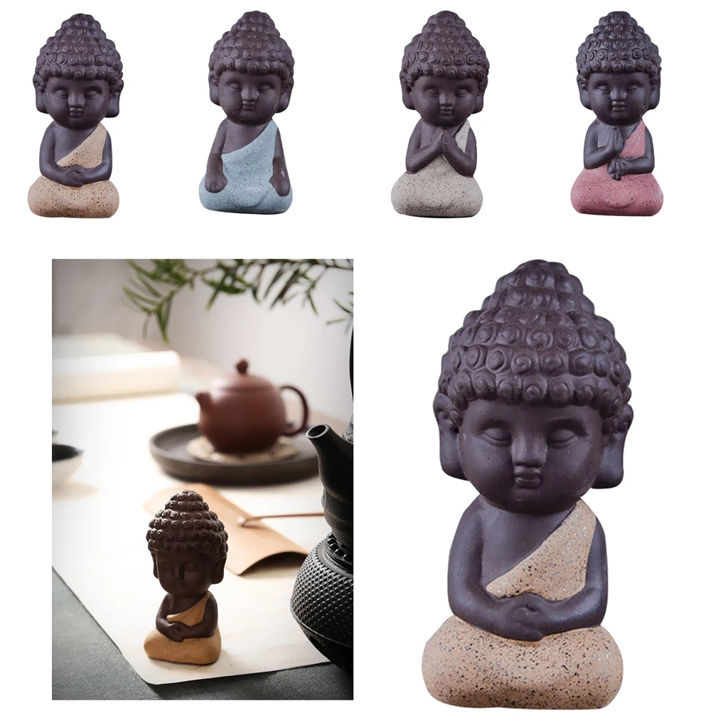 Luik investering Ramkoers Traditional Little Buddha Statue Monk Tea Pet Decoration on Your KungFu  Tray, Meditation Accessories for Zen Garden Sand Decor