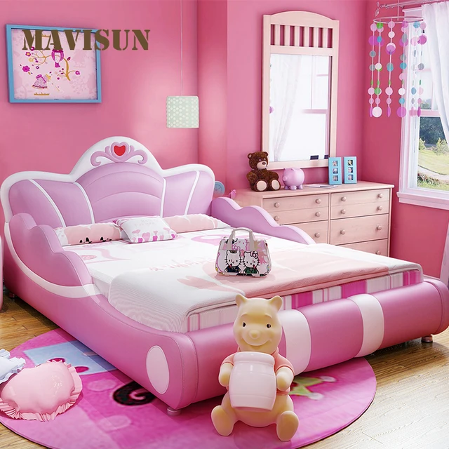 Cama de concha Rosa creativa para niños y niñas, cama doble de Hotel de  estilo europeo, 1,2 metros, apartamento pequeño, punto de cama de princesa  - AliExpress