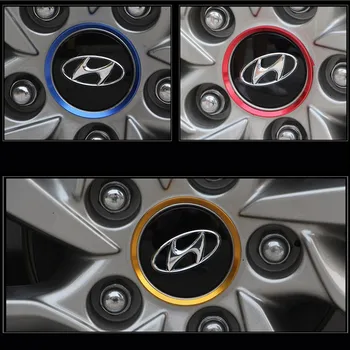 

4pcs Car Styling Ring Wheel Hub Decoration Circle For Hyundai Tucson Solaris I30 Creta Ix35 I40 IX20 car stickers Accessories