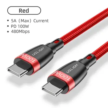 

100W USB C To Type C Cable QC Quick Charge Data Cable Fast Charging For Samsung Xiaomi Macbook Pro USB C Cable