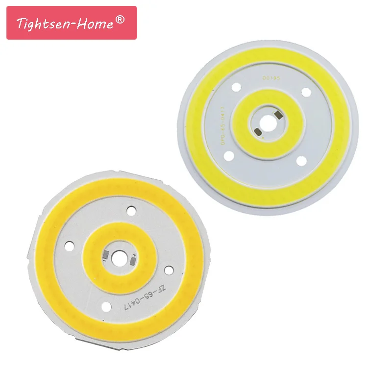 10W 65mm Round COB LED Pure White Warm Light Lamp source Chips DC 12V 800MA for Auto Lighting DIY Decor Lamp 3 years warranty