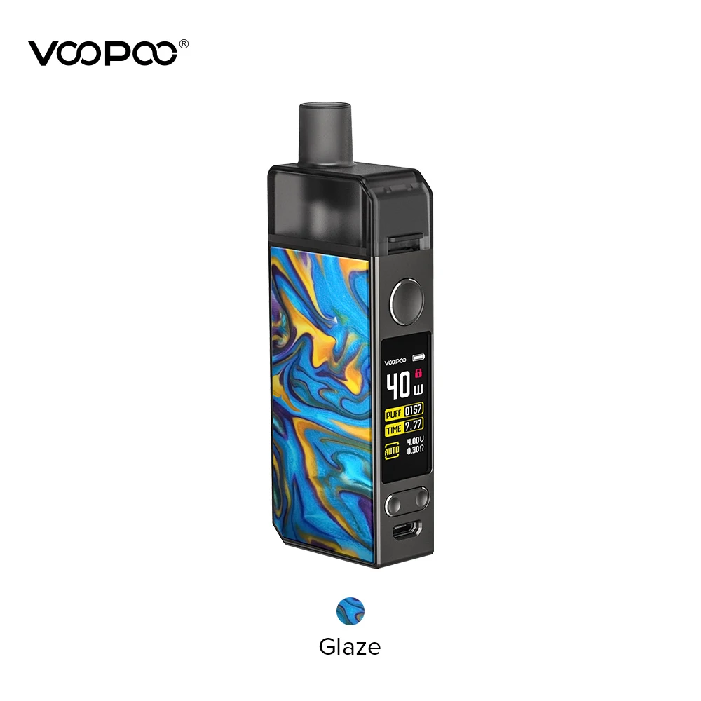 Комплект VOOPOO NAVI Pod с 3,8 мл картриджем 1500 мАч батарея 40 Вт коробка мод испаритель PnP-VM3 PnP-VM4 катушка MTL DTL электронная сигарета - Цвет: Glaze