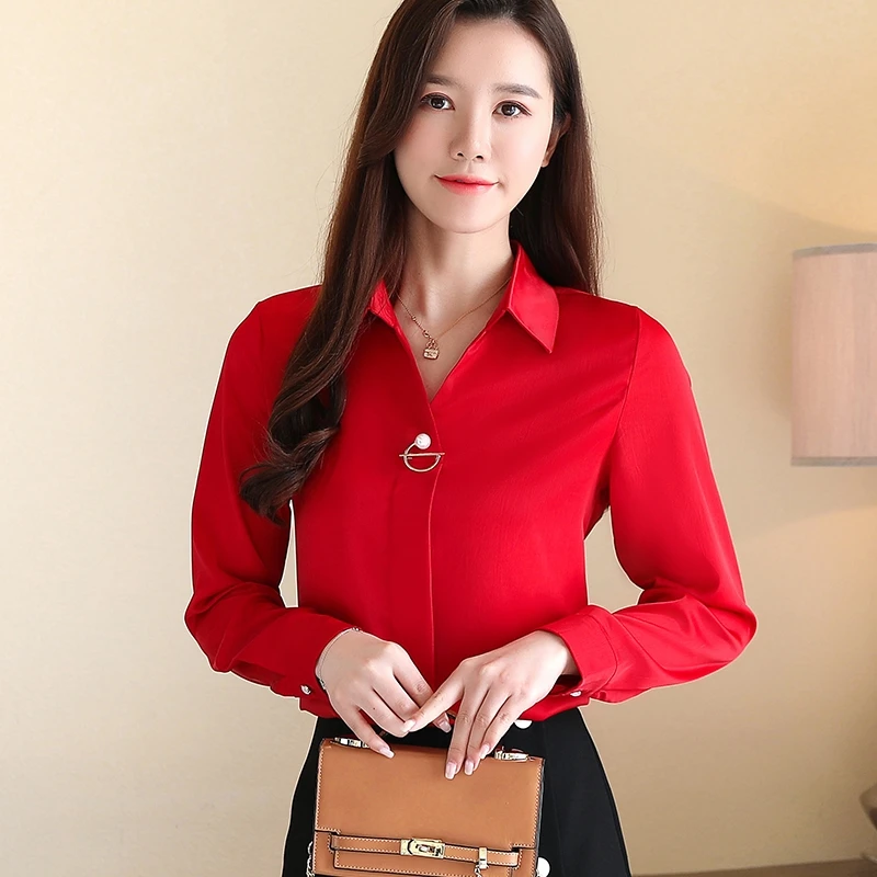 

Korean Fashion Womens Tops and Blouses Spring Chiffon Women Shirts Office Lady Ladies Tops Plus Size Blusas Femininas Elegante