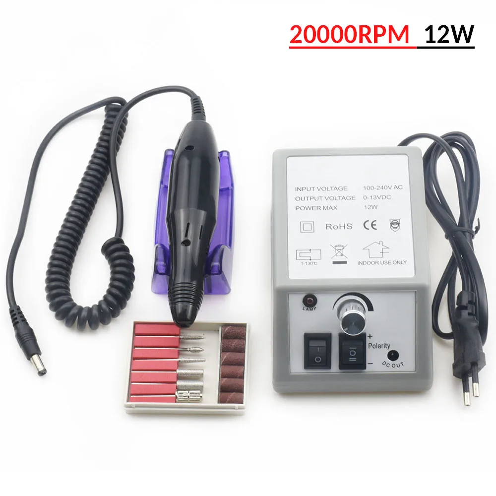 Comprar Super juego de manicura para Kit de uñas con lámpara led para uñas 20000RPM conjunto de esmalte de uñas acrílico Kit conjunto de herramientas para manicura