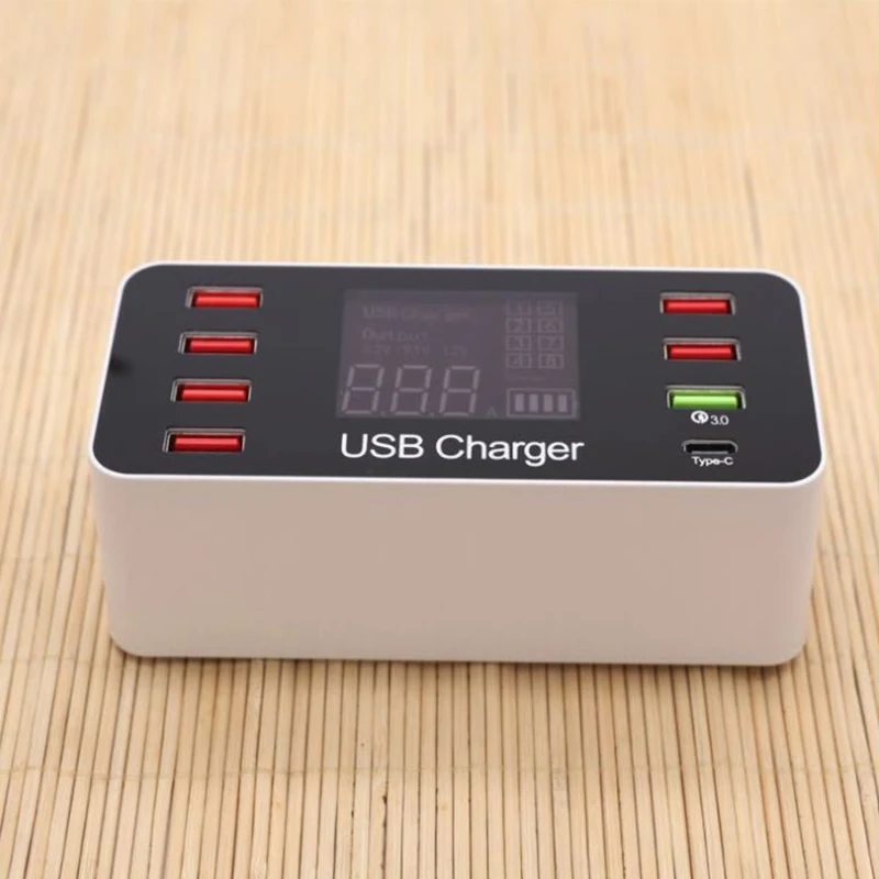 USB зарядное устройство 5V 8 портовый 8A Зарядное Адаптер hub Многофункциональный