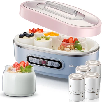 

L Natto Yogurt Machine Household Kimchi Rice Wine Press Glass Double The Tank Ceramic 8 Cups