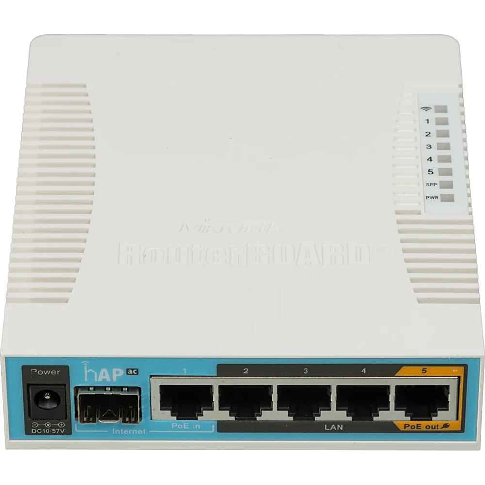 Роутер беспроводной MikroTik RB962UIGS-5HACT2HNT 10/100/1000BASE-TX белый