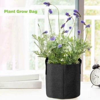

4pcs Non-woven Fabric Vegetables Grow Bag Garden Pots Tomato Fabric Breathable Pots with Handles Planters Gadern Supplies