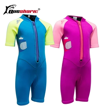 

2MM Diving Suit Children Girls Boys Jellyfish Suit Sun-resistant Surfing One-piece Suitsuit Warm Thick Kids Swimwear