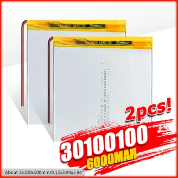 

3.7V 6000mAH 30100100 Polymer lithium ion / Li-ion battery for tablet pc texet TM-7858 lrbis TZ 82 7 inch 8 inch 9inch batteries