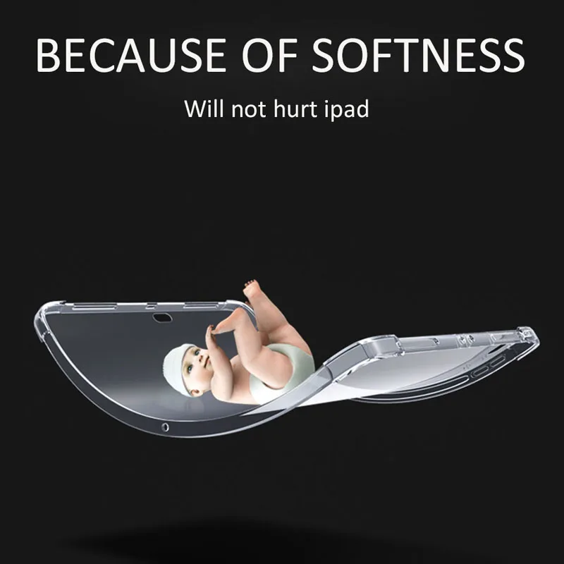 Защитный чехол для iPad Mini 5 4 1, высокопрозрачный ударопрочный защитный чехол из ТПУ для iPad Air 2 3 Pro