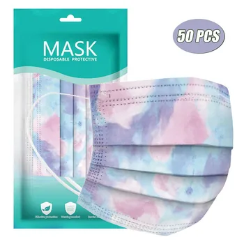 

Fast Delivery Disposable Safety Face Mask Personal Breathable Facial Mask 3Ply Ear Loop 50PC Face Mask Adult Mouth Mask Unisex