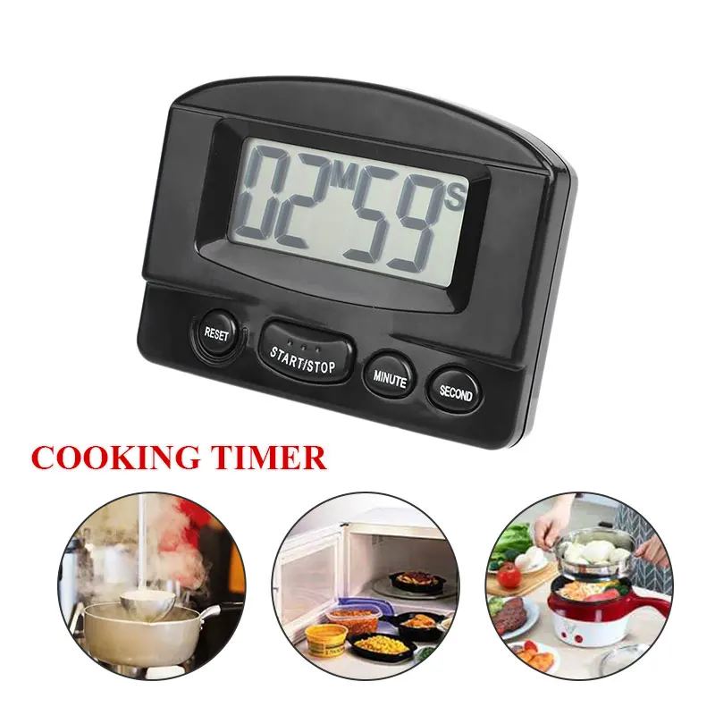

Countdown Timer Outlet LCD Timer Digital Stop Watch Kitchen Cooking Mini Clock Accessories Self-Timer Electronic Magnetic