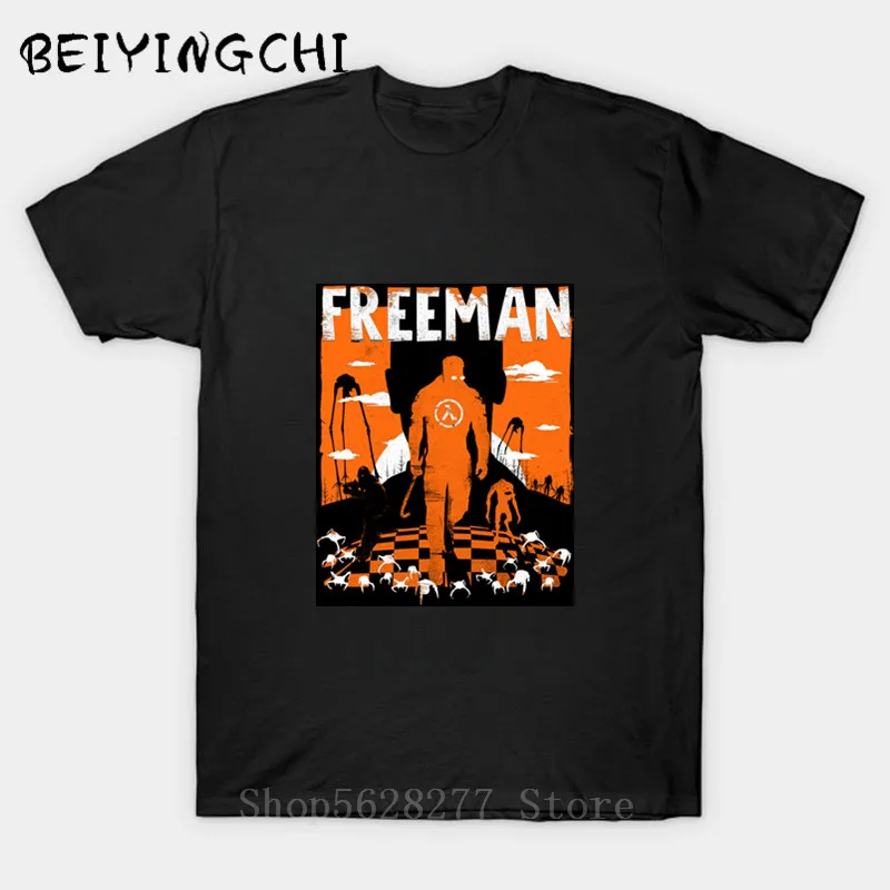 Новая футболка Half life маска для мужчин на пол жизни 2 hombre забавные Гордон Футболка