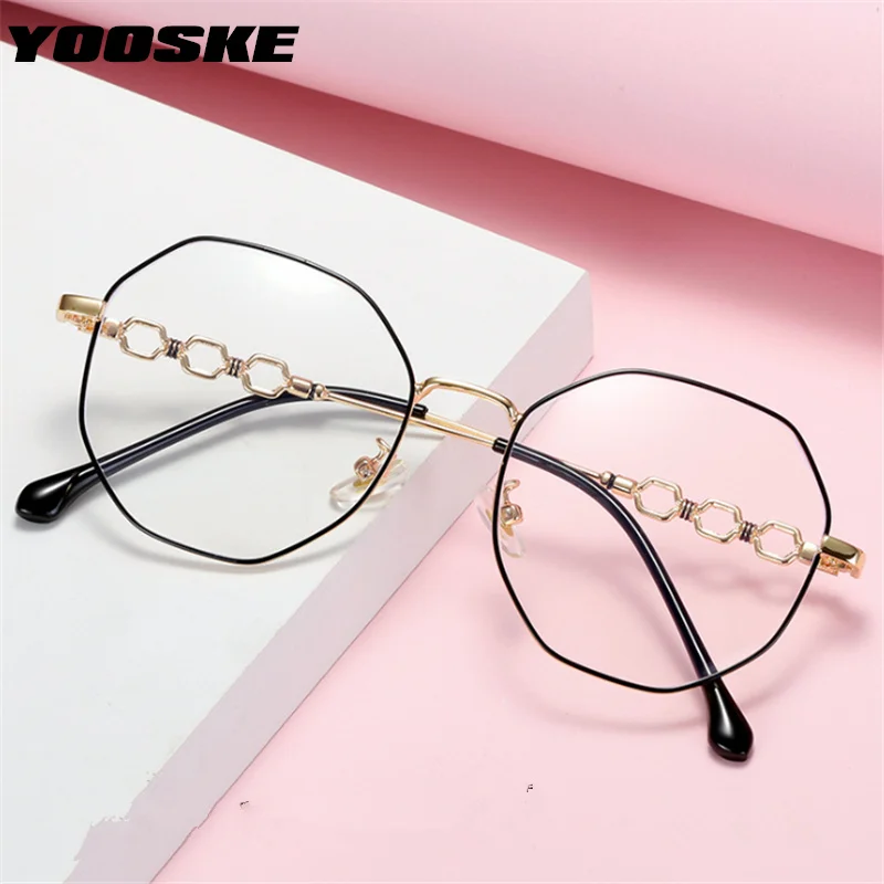

YOOSKE Brand Anti Blue Rays Glasses Frame Women Retro Myopic Spectacle Frame Men Blue Light Blocking Computer Gaming Eyewear
