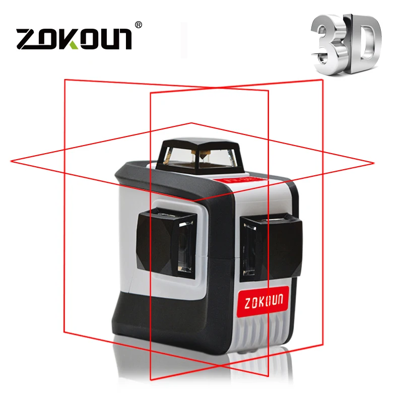 ZOKOUN CE Certificated 3D Lines Self Leveling 360 Horizontal And
