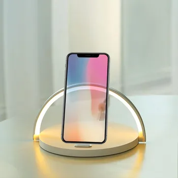 

LED Table Desk Lamp with QI Wireless Charging Portable Night Light Creative Touch Sensor Light for Mobile Phone Charge