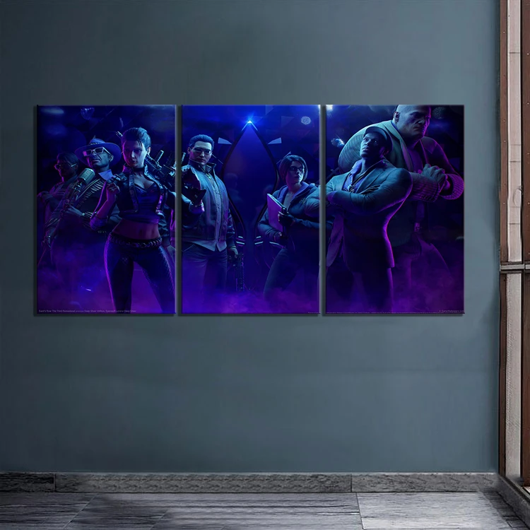 3 шт. Saints Row The Third РеМастированный игровой постер художественные работы HD