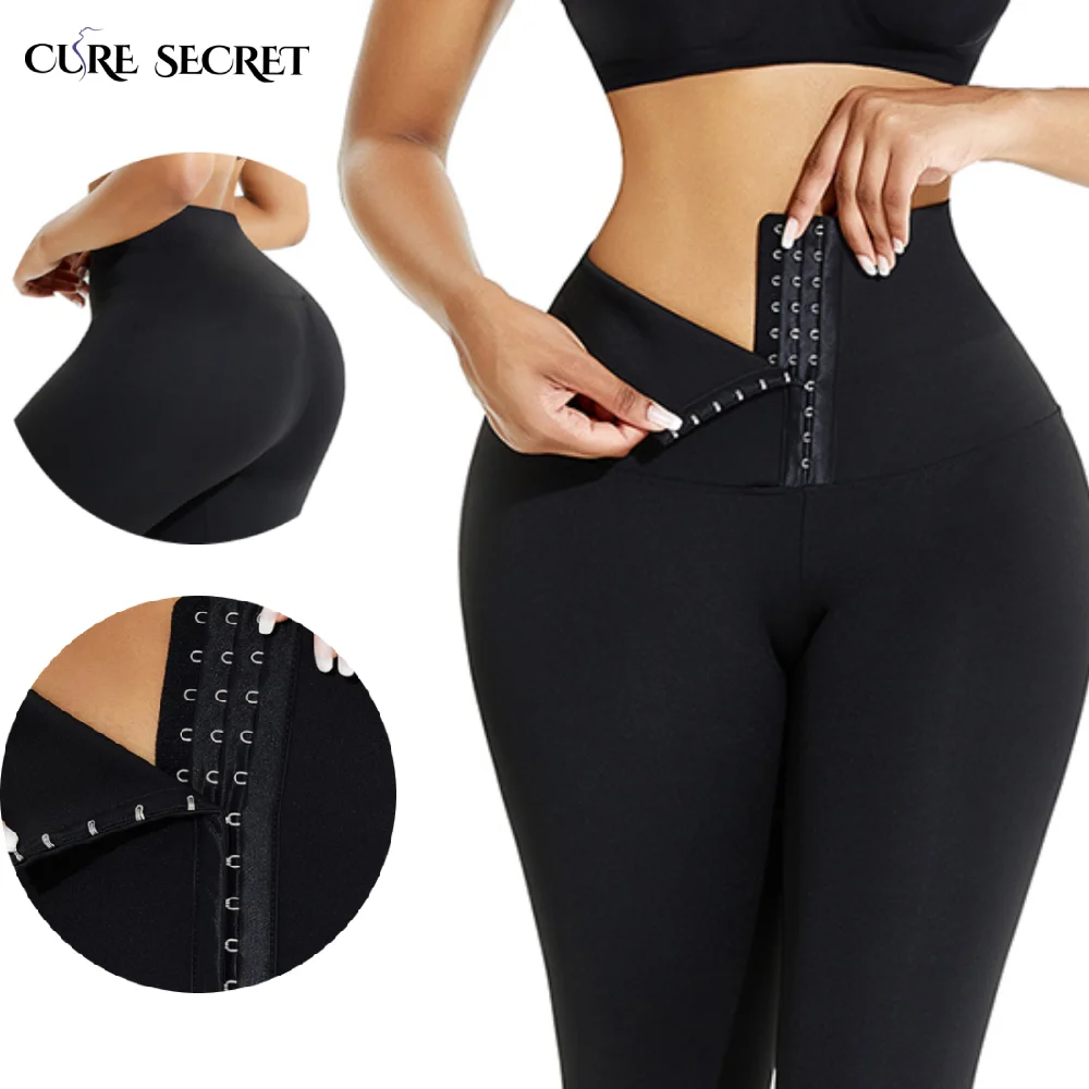 CURE SECRET Women's Waist Trainer Hi Waist Leggings Tummy Control