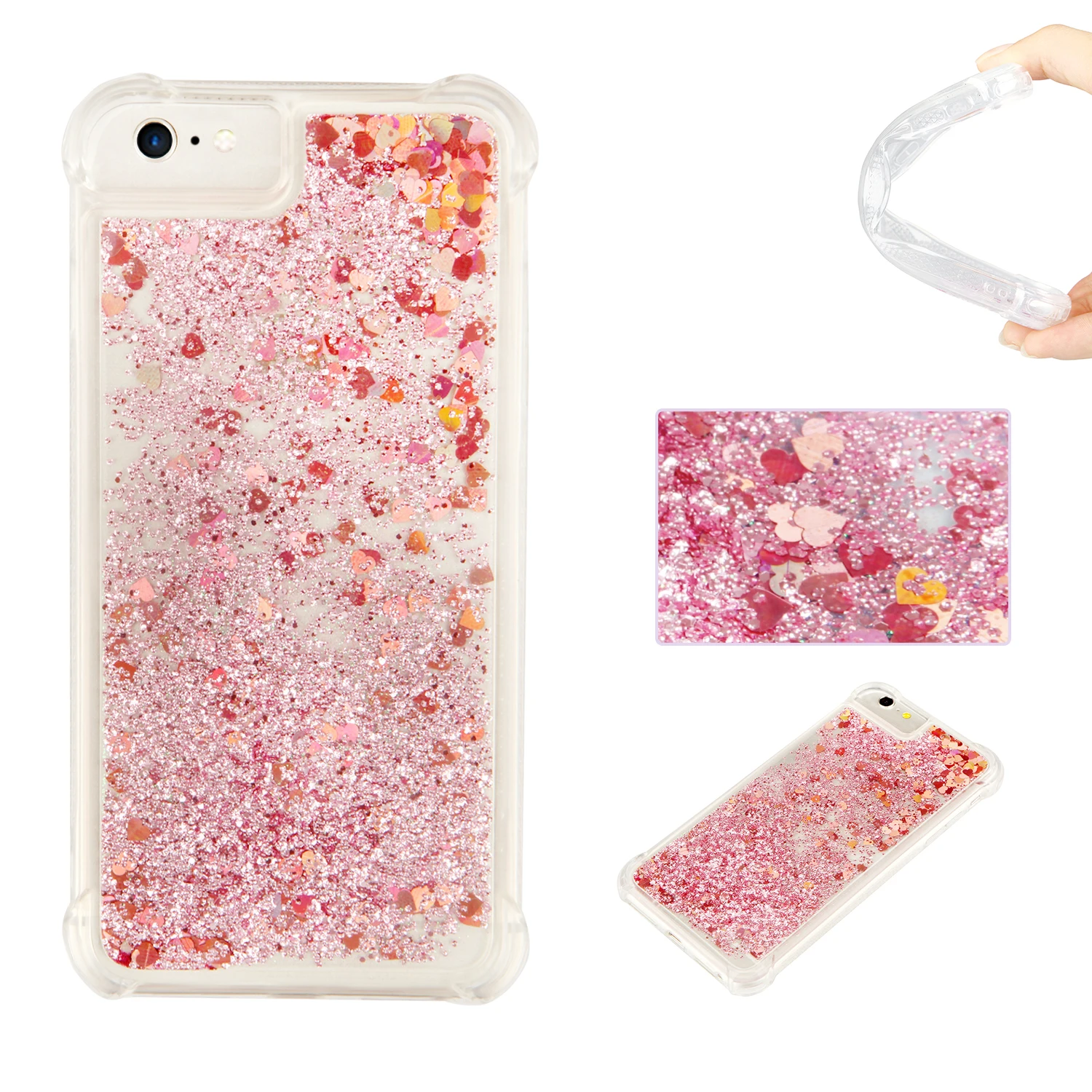 Glittering Diamonds TPU Shock-proof Case For iPhone 11 Pro Max 5 5S SE 6 6S 7 8 Plus For iPhone X XR XS Softness Cover