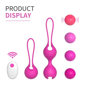 VETIRY Vibrator Kegel Ball Remote Control Vagina Tighten Exercise 10 Speed Geisha Ball Smart Ball Sex Toys for Women Ben Wa Ball