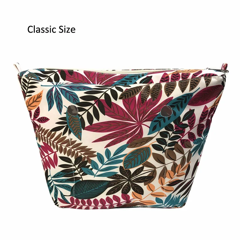 designer bags Floral Border Lining Colorful Print  Inner Zipper Pocket For Classic Mini Obag insert with inner waterproof coating for O bag wristlet corsage Totes