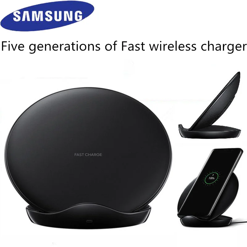 

Original Samsung Wireless Charger Qi quick fast charge adapter For Galaxy S10 S9 S8 Plus Note 10+ 9 8 iPhone X XR XS 8EP-N5100 (