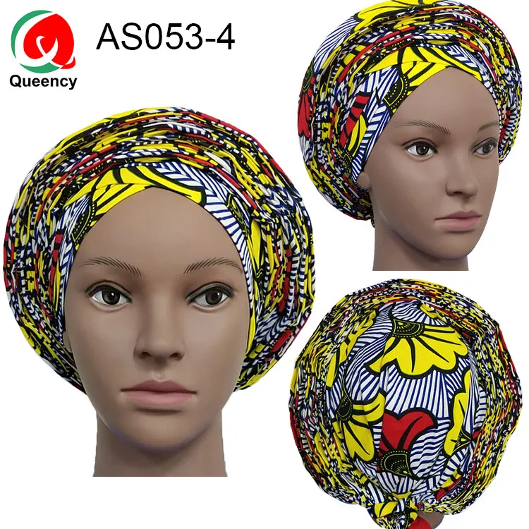 AS053 DHL-Национальный Анкара напечатанный Авто геле женский Африканский хлопок головная повязка ручной работы Анкара головной убор 24 стиля