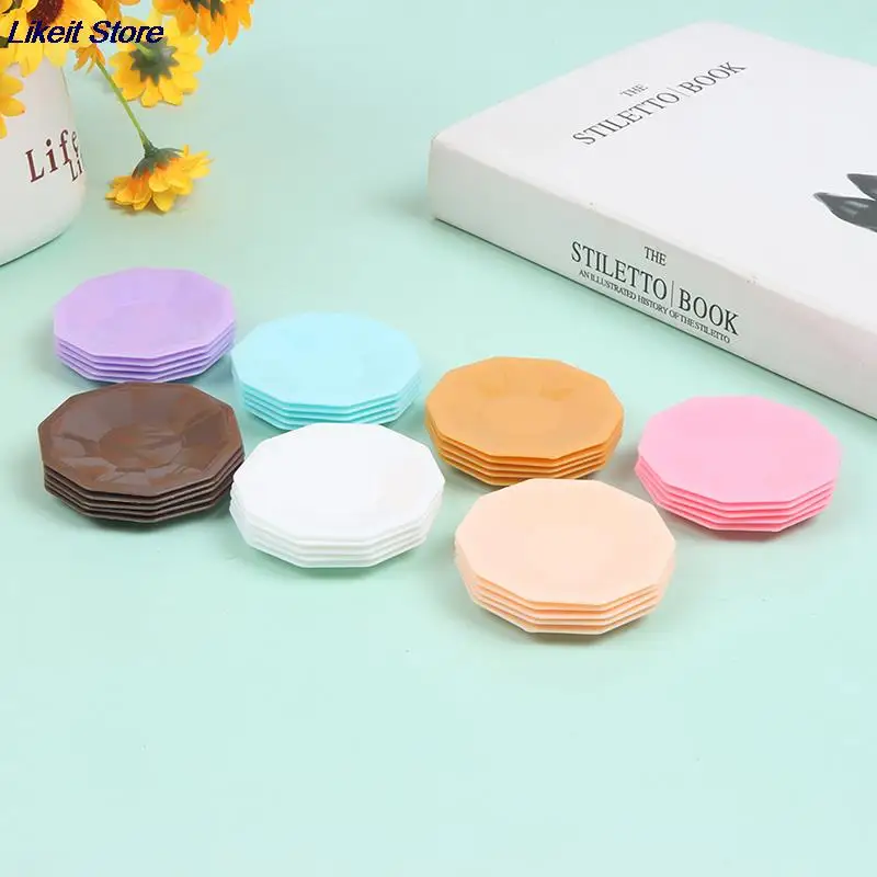 5pcs/lot 3 styles Dollhouse Miniature Food Dishes Tableware Trays Plates Doll Kitchen Toy