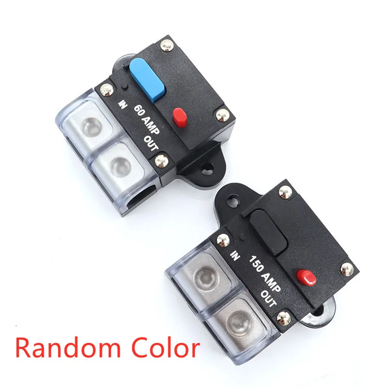 

1PC 50-300A Circuit Breaker Automatic Reset Fuse Holder Inverter Power Switch Box for Car Audio Automotive Universal Accessories
