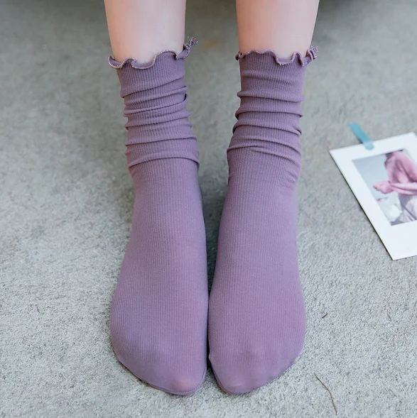 Модные мягкие хлопковые женские носки с кружевными оборками; сезон весна-лето; милые носки для милой принцессы; удобные милые носки с оборками для девочек; новинка года