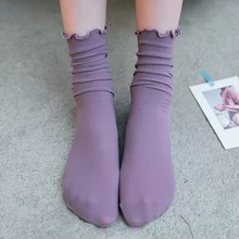 Модные мягкие хлопковые женские носки с кружевными оборками; сезон весна-лето; милые носки для милой принцессы; удобные милые носки с оборками для девочек; новинка года