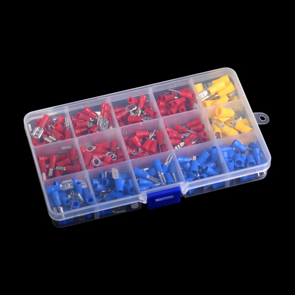 

280/PCS Lectrical Cable Lugs Various Style Wire Terminales Male and Female Quick Butt Crimp Connectors