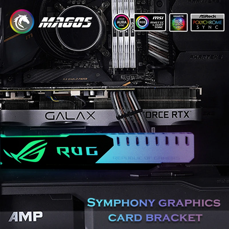 Bracket Frame-Stand Graphics-Card-Support-Gpu-Holder Asus Aura ROG SYNC 4PIN Aluminum