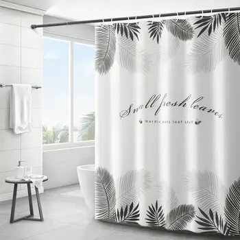 

Nordic thickened mildew proof shower curtain toilet waterproof partition bath cloth bathroom curtain bathroom shower curtain