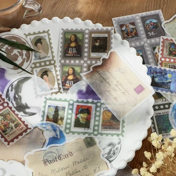 

20Pcs/Pack Classical Figure Painting Series Colorful Sticky Stickers Decoracion Scrapbook Office Stationery School Supplies
