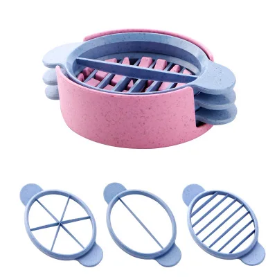 

3 in 1 Multifunctional Egg Slicer Cutter Egg Cooking Tool Wheat Straw Mold Cutter Artifact Gadgets Kitchen Utensils