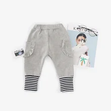 INS/Лидер продаж; осенние однотонные повседневные универсальные модные детские брюки в Корейском стиле с карманами спортивные брюки; Лидер продаж