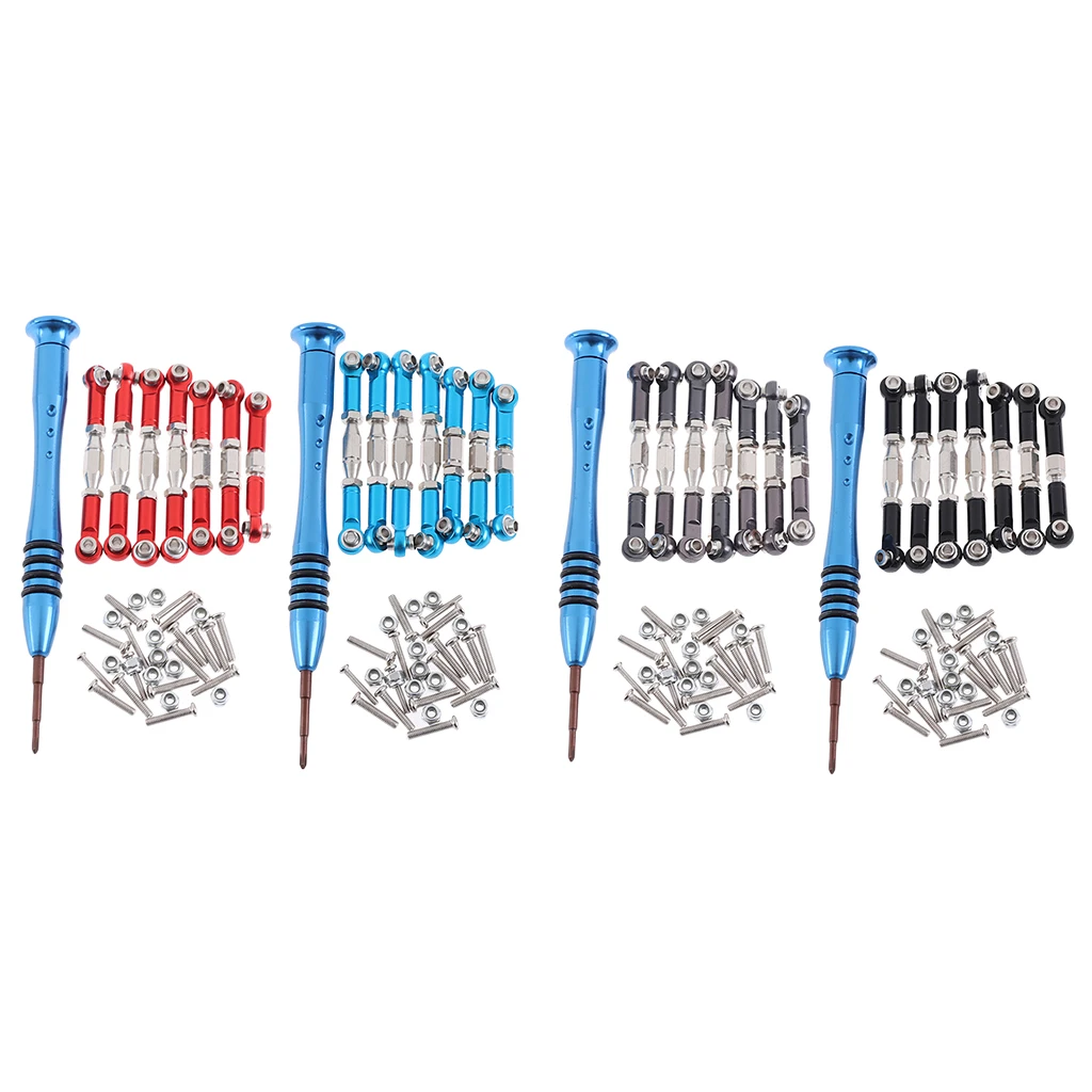 1/Set Adjustable Pull Rods Set for WLtoys 144001 RC Buggy Upgrade Parts