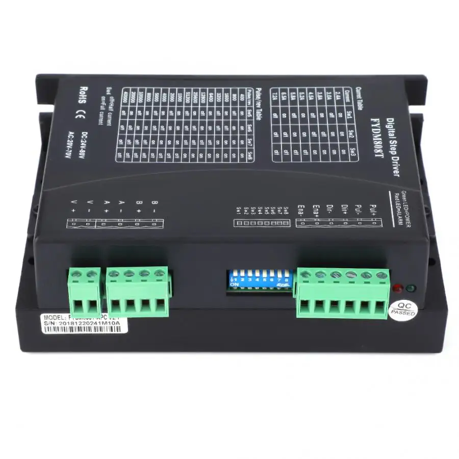 Шаговый двигатель постоянного тока Драйвер Nema 17 23 34 42 2 фазы dc 24-80V AC 20-70V 2,4-7.8A цифровой шаговый драйвер
