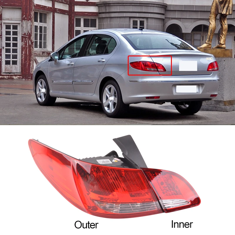 CAPQX 1 шт. для Peugeot 408 2009 2010 2011 2012 сзади светильник хвост тормозной фонарь taillamp