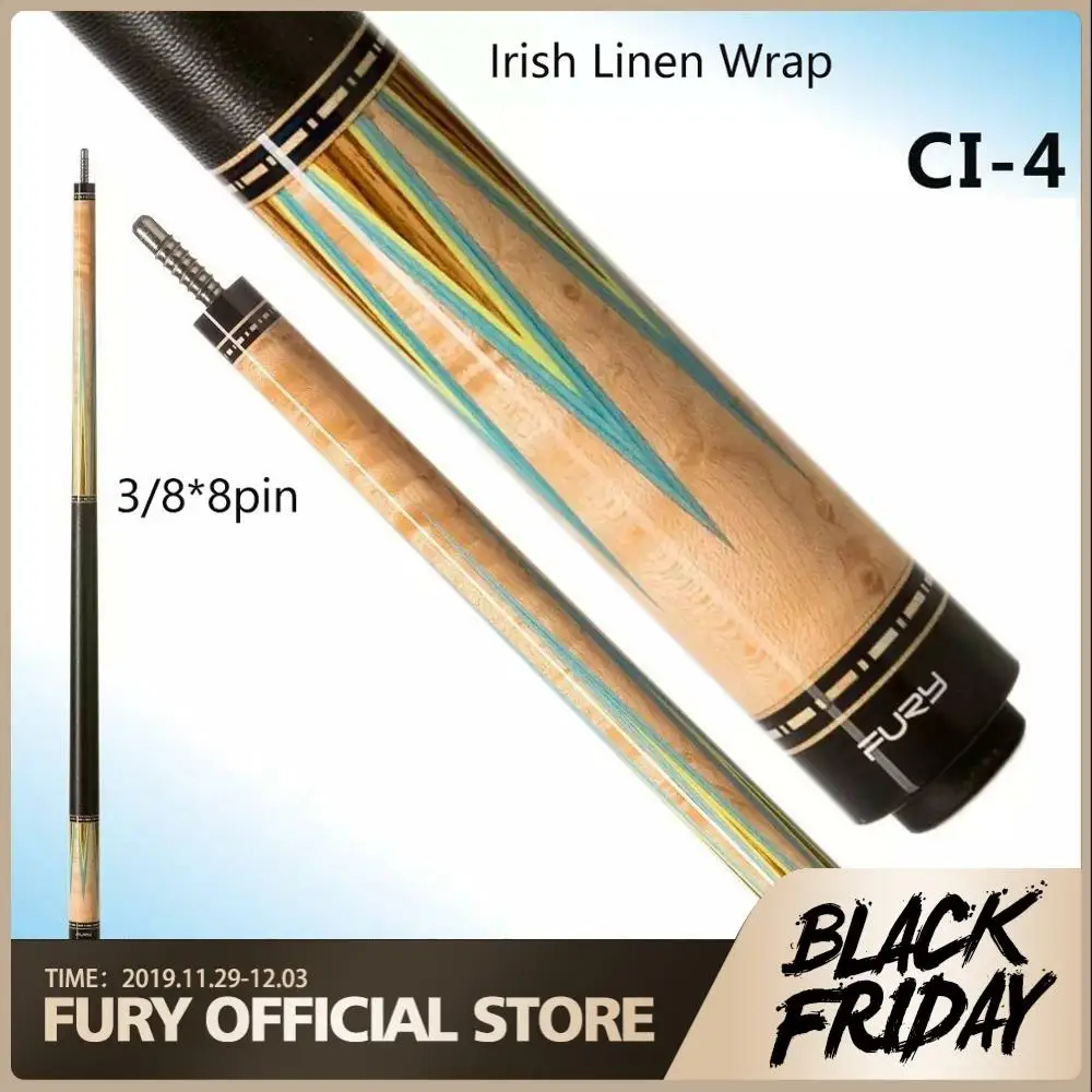 

FURY CI-4 Pool Cue Stick Kit Billiard Cue 13mm Tiger Everest Tip Half Technology HTE Shaft High-end Inlay Tecnologia Billiar