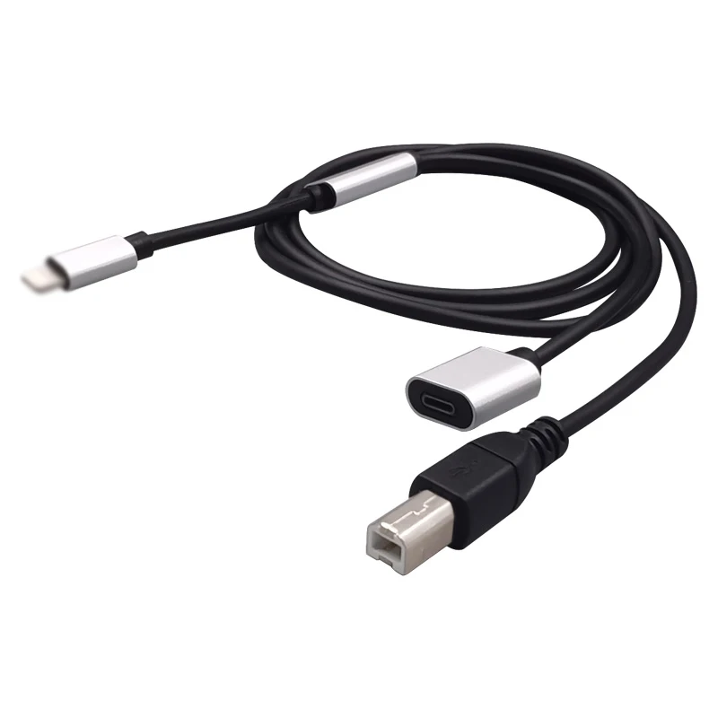 Usb-b Cabo de Áudio do Porto Quadrado Placa de Som Mixer Cabo de Dados para o Trabalho Elétrico Piano Elétrico para Iphone x Ios Ipad - Image 2