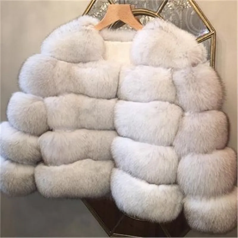 50 см новое пальто из натурального меха натуральный мех куртка женская зимняя теплая кожаная шуба из лисьего меха высокое качество меховой жилет Прямая поставка