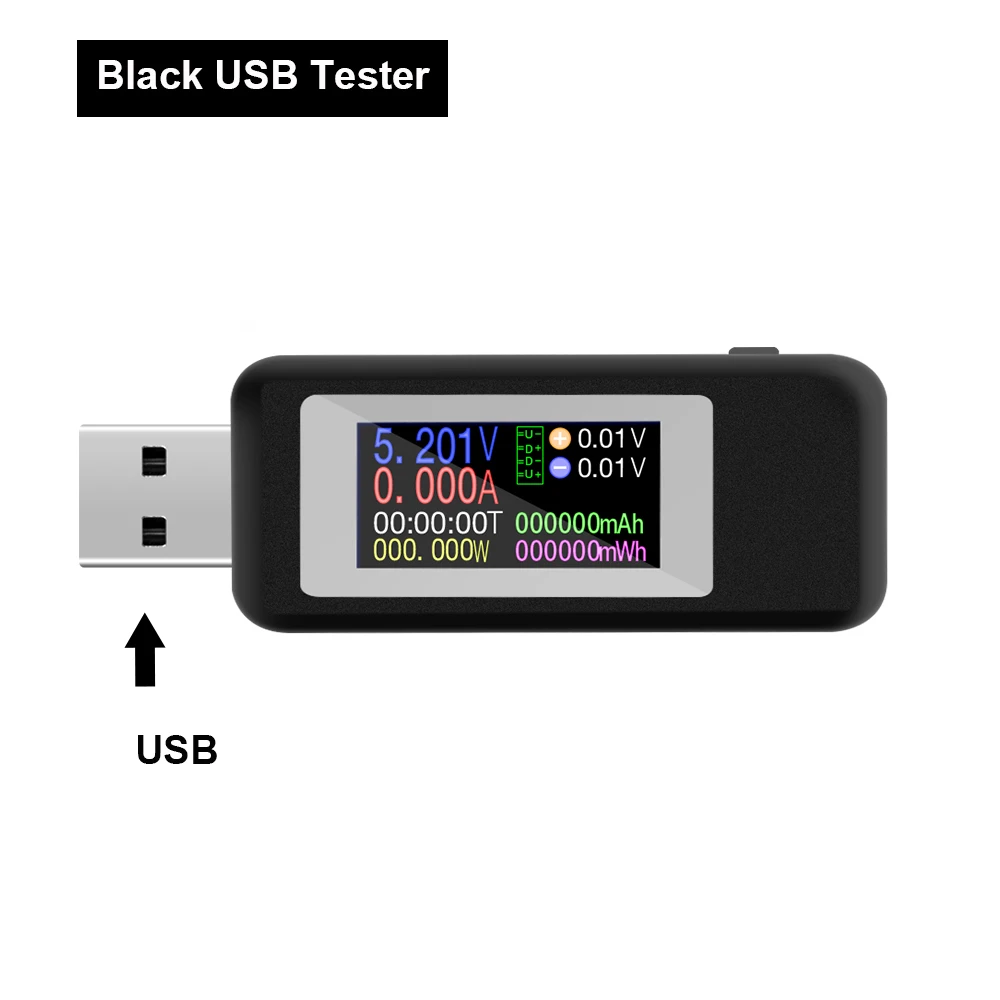 9/10 в 1 DC USB тестер тока 4-30 в измеритель напряжения Синхронизации цифровой амперметр монитор отключаемый индикатор питания зарядное устройство - Цвет: D