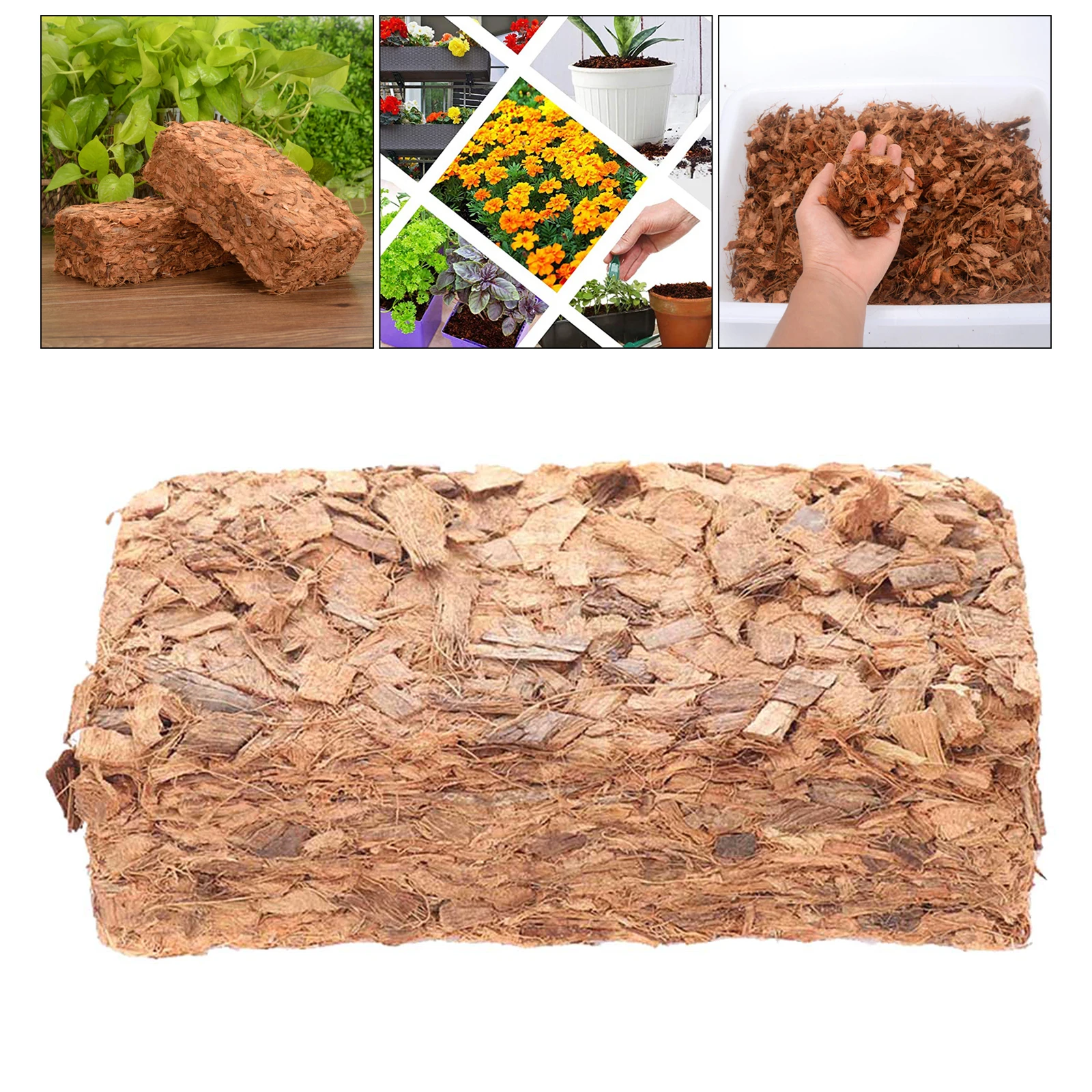 Organic Coco Coir Brick Potting Soil Garden Natural Plants Soil Nutrient Bed Coconut Shell Brick Universal